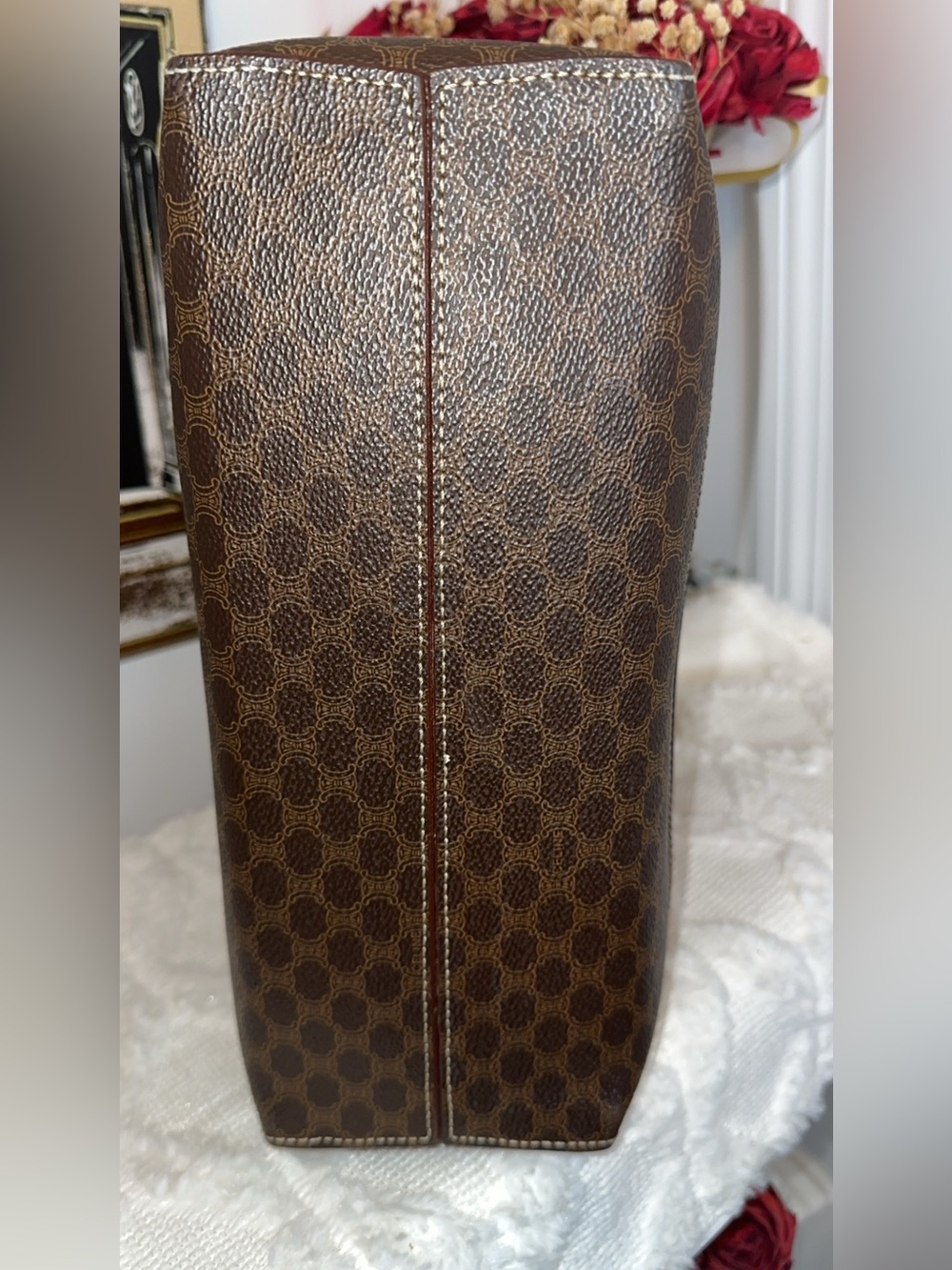 Celine Brown & Tan Signature Coated Canvas Briefcase - Picture 7 of 10
